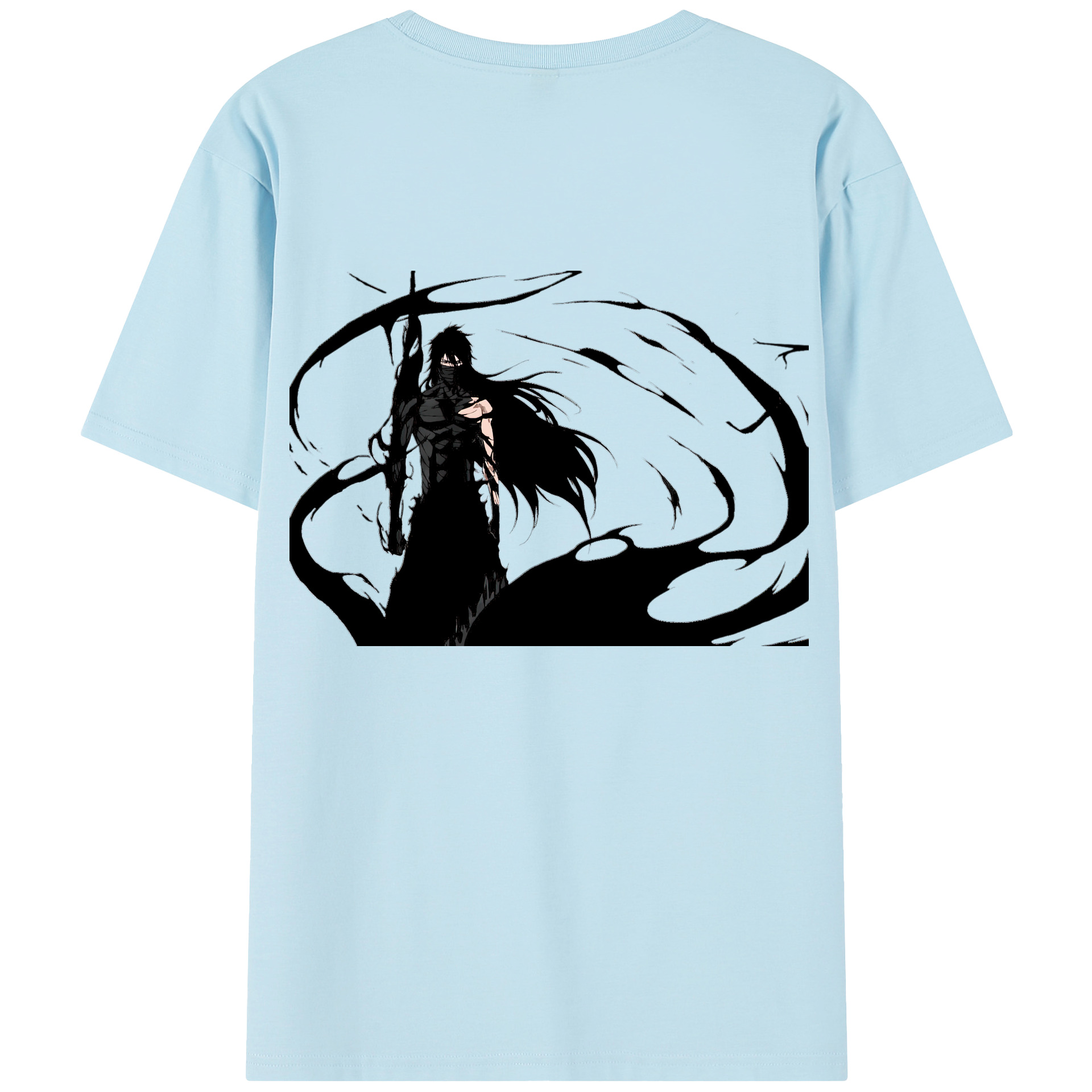 （画像用） ブリーチ 黒崎一護（くろさき いちご）BLEACH Kurosaki Ichigo 綿100％半袖Tシャツ（背面プリント）